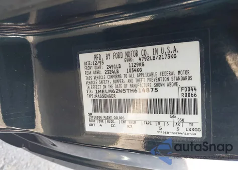 1996 Mercury Cougar Xr7 из США, поврежденный, VIN 1MELM62W5TH614875